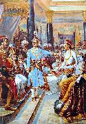 Raja Ravi Varma Sri Krishna as Envoy painting